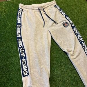 Vintage psg branded Paris Saint Germain grey soccer joggers